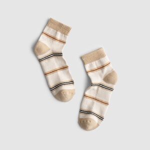 NWT Madewell Women's Striped Socks - Cream and Tan